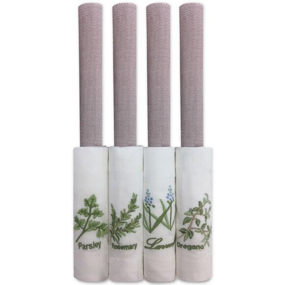 New Leilas Linens Lavender Herb Embroidered Napkins and Placemats Set of 4 - Picture 2 of 5